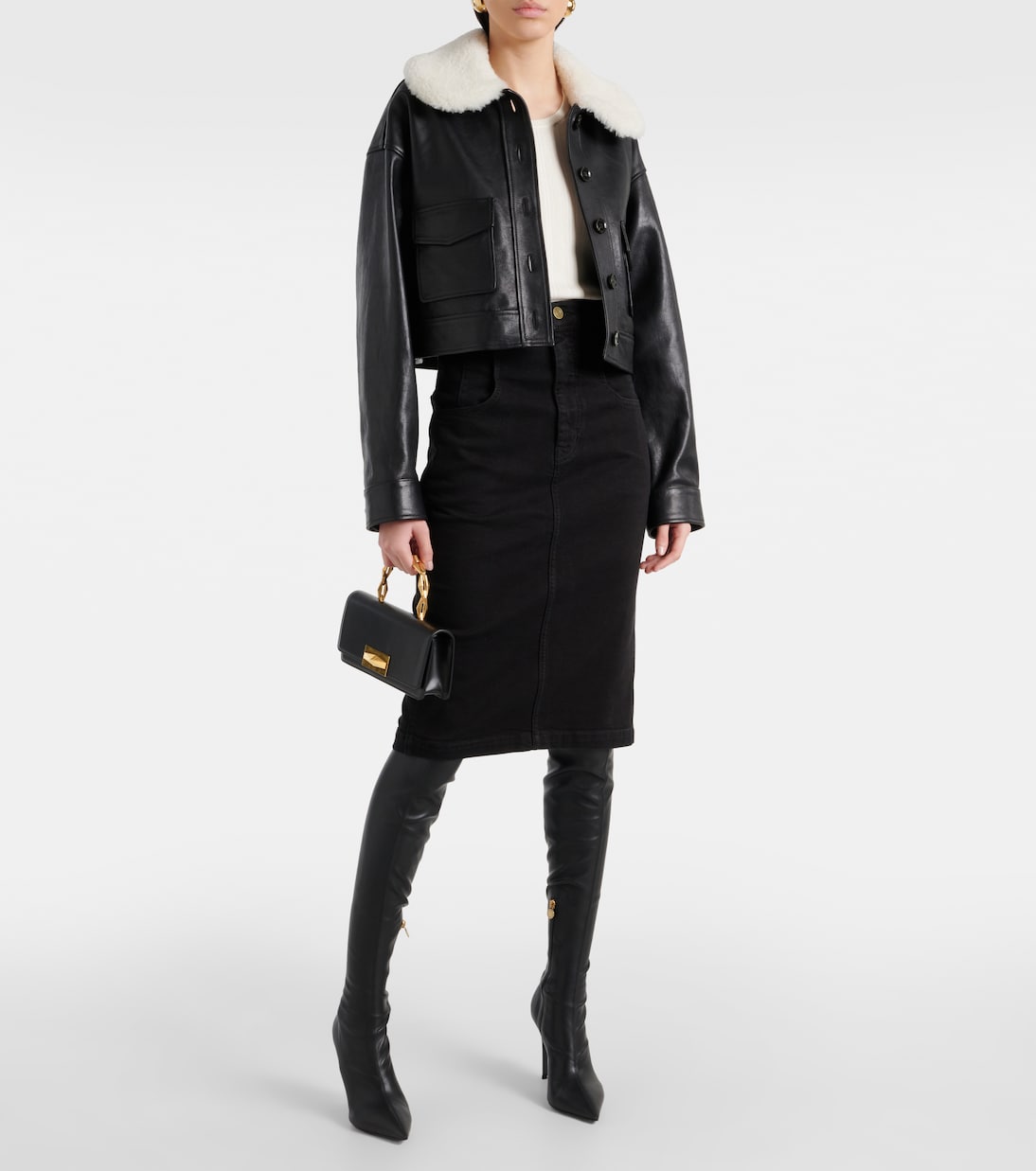 Jeansrock The High Waisted Seamed | Frame