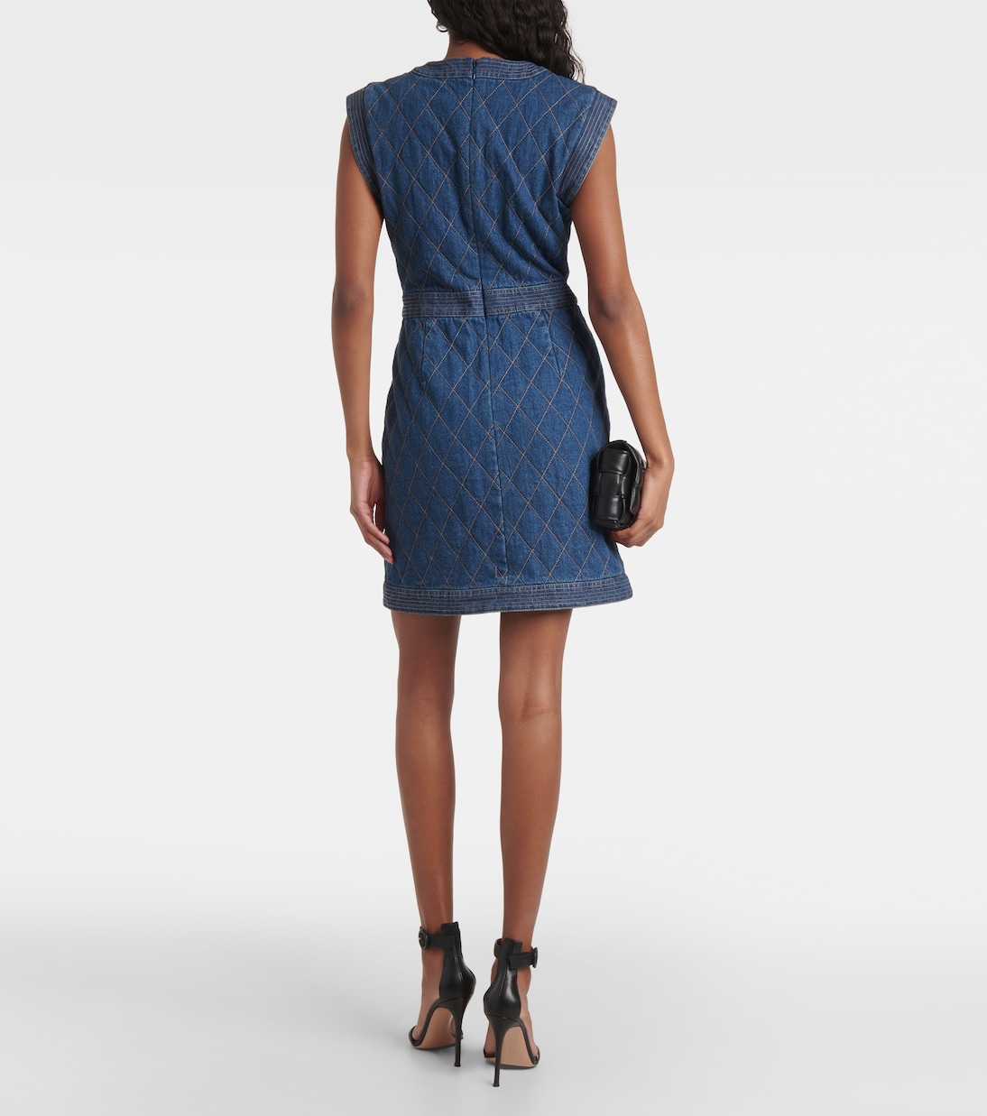 Ginny quilted denim minidress | Veronica Beard