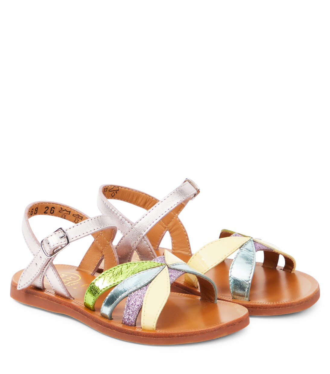 Sandalen Plagette Oto aus Leder | Pom d'Api