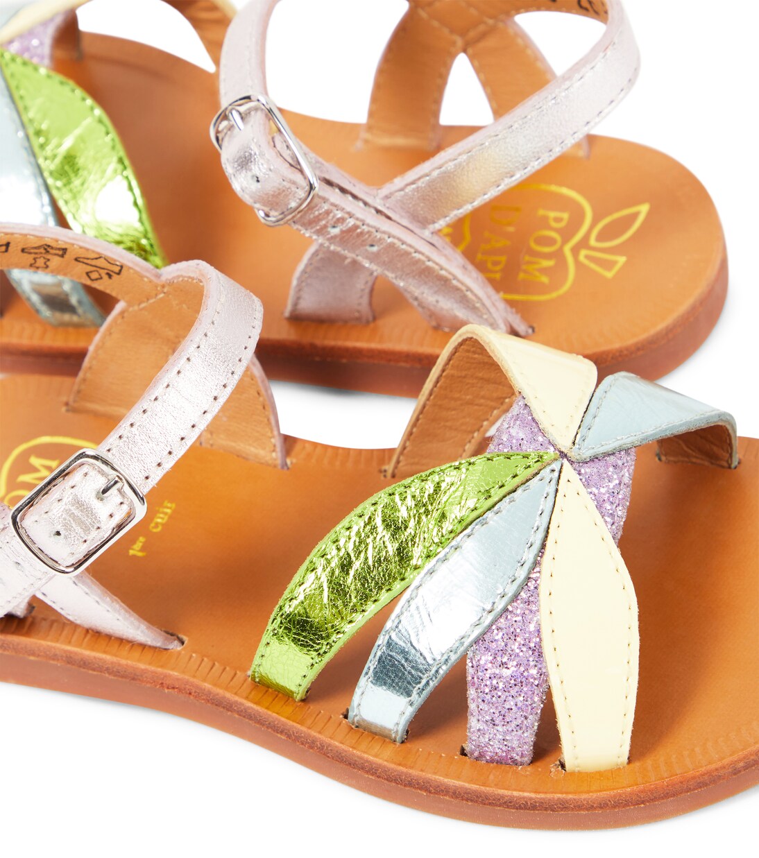 Sandalen Plagette Oto aus Leder | Pom d'Api