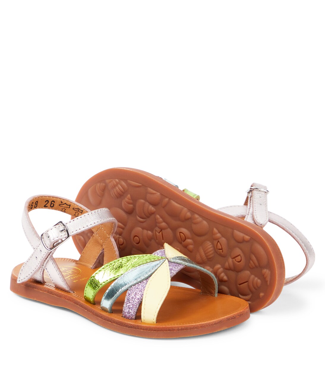 Sandalen Plagette Oto aus Leder | Pom d'Api