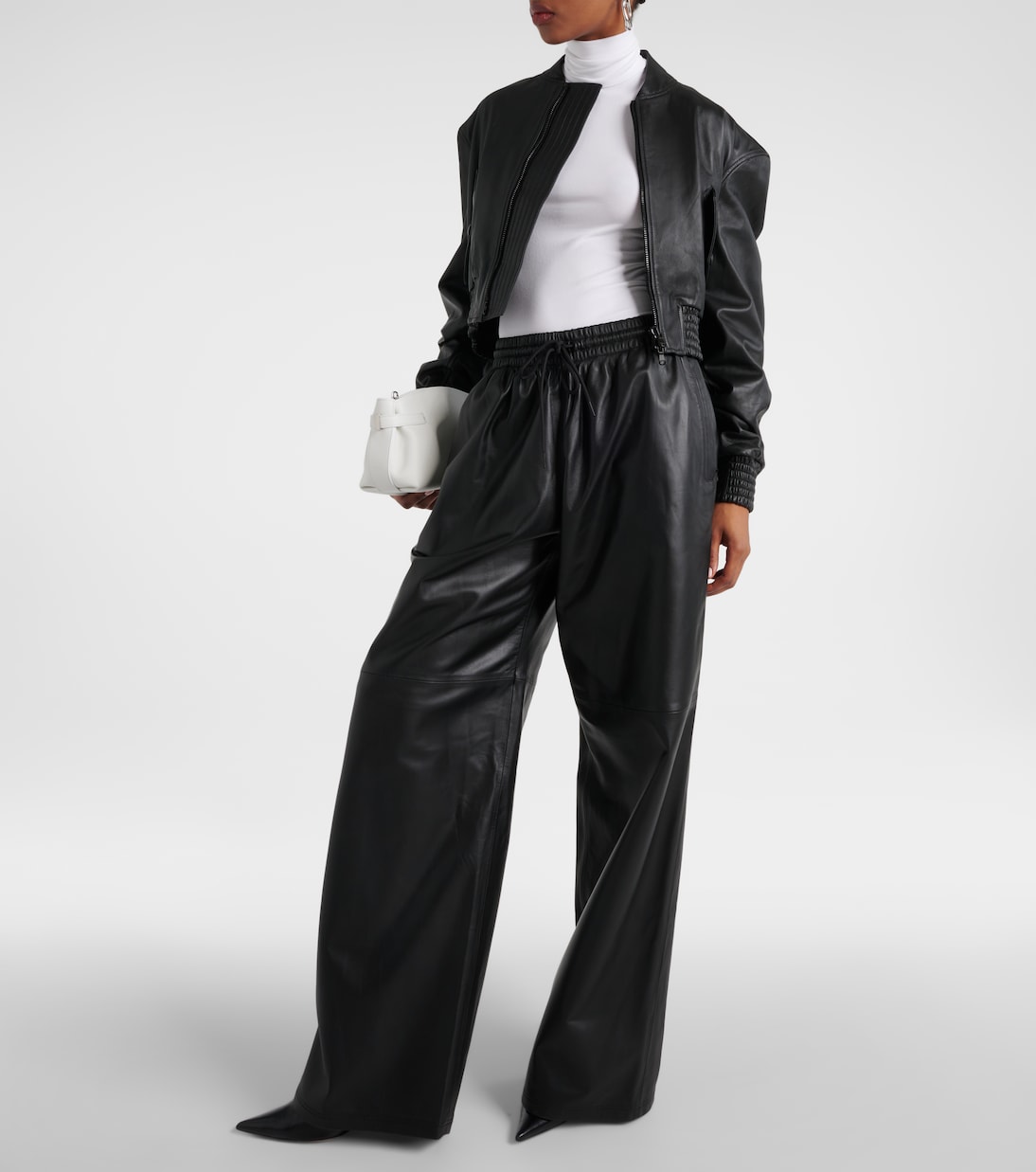 Pantalon ample en cuir | Wardrobe.NYC