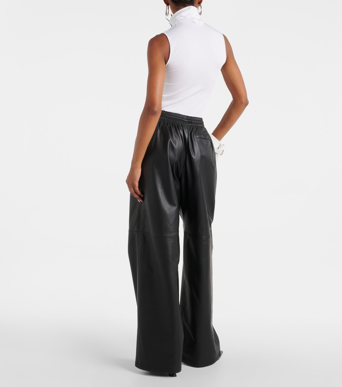 Pantalon ample en cuir | Wardrobe.NYC