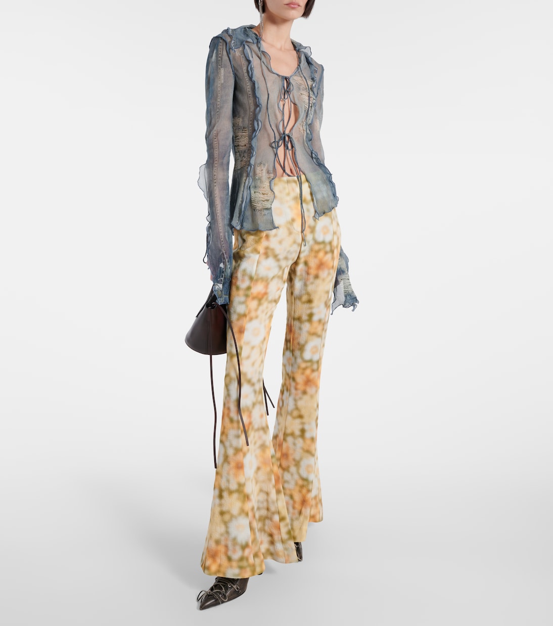 Pantalones flared Pippen florales | Acne Studios