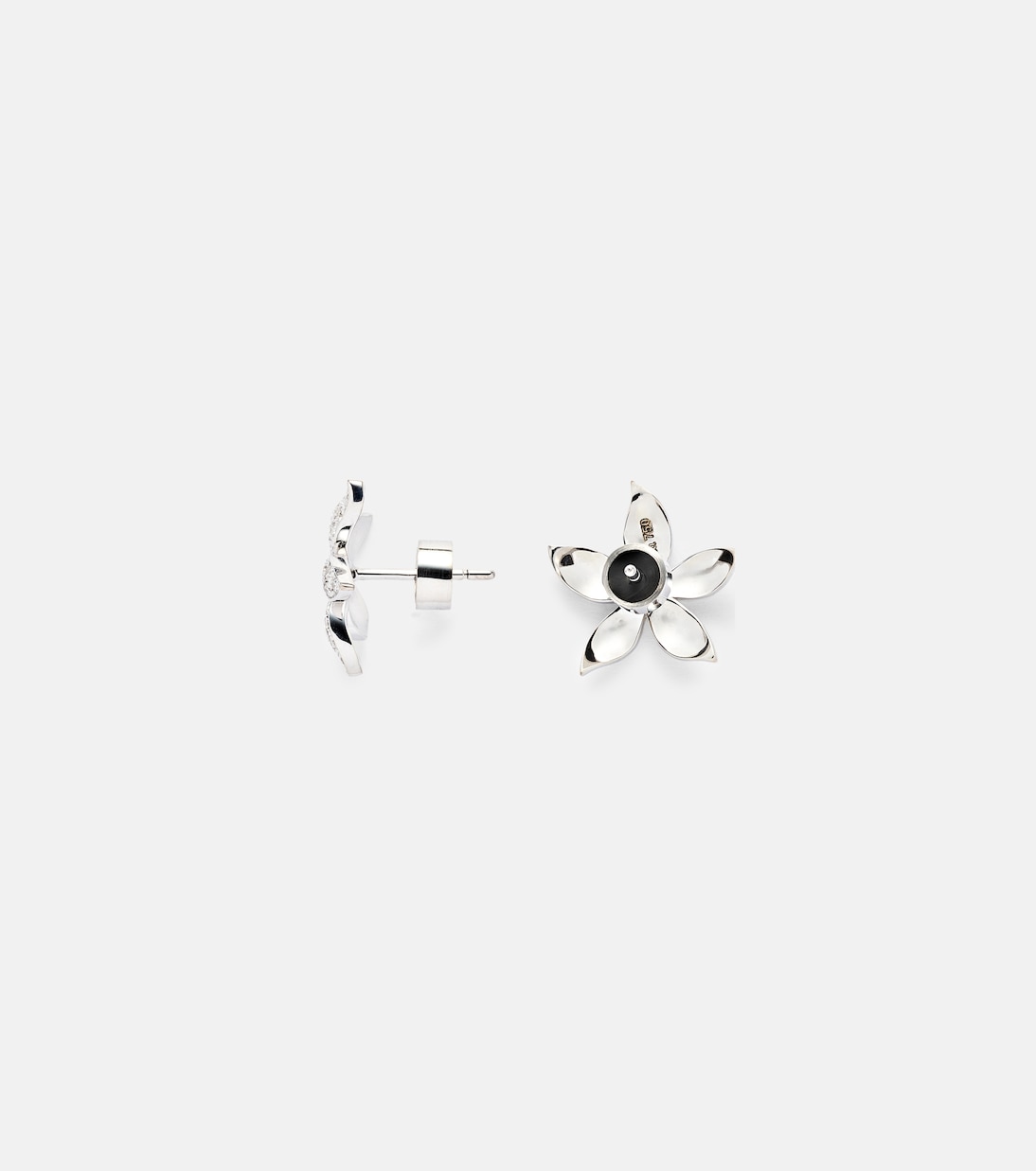 Boucles d'oreilles Blossom en or blanc 18 ct et diamants | Ileana Makri