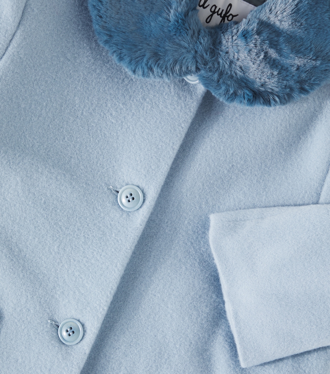 Faux fur-trimmed wool-blend coat | Il Gufo