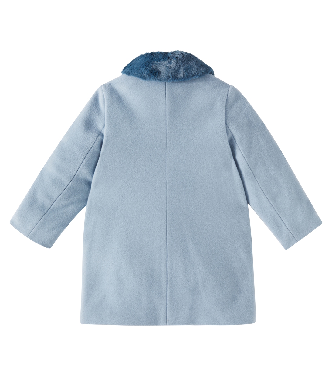 Faux fur-trimmed wool-blend coat | Il Gufo