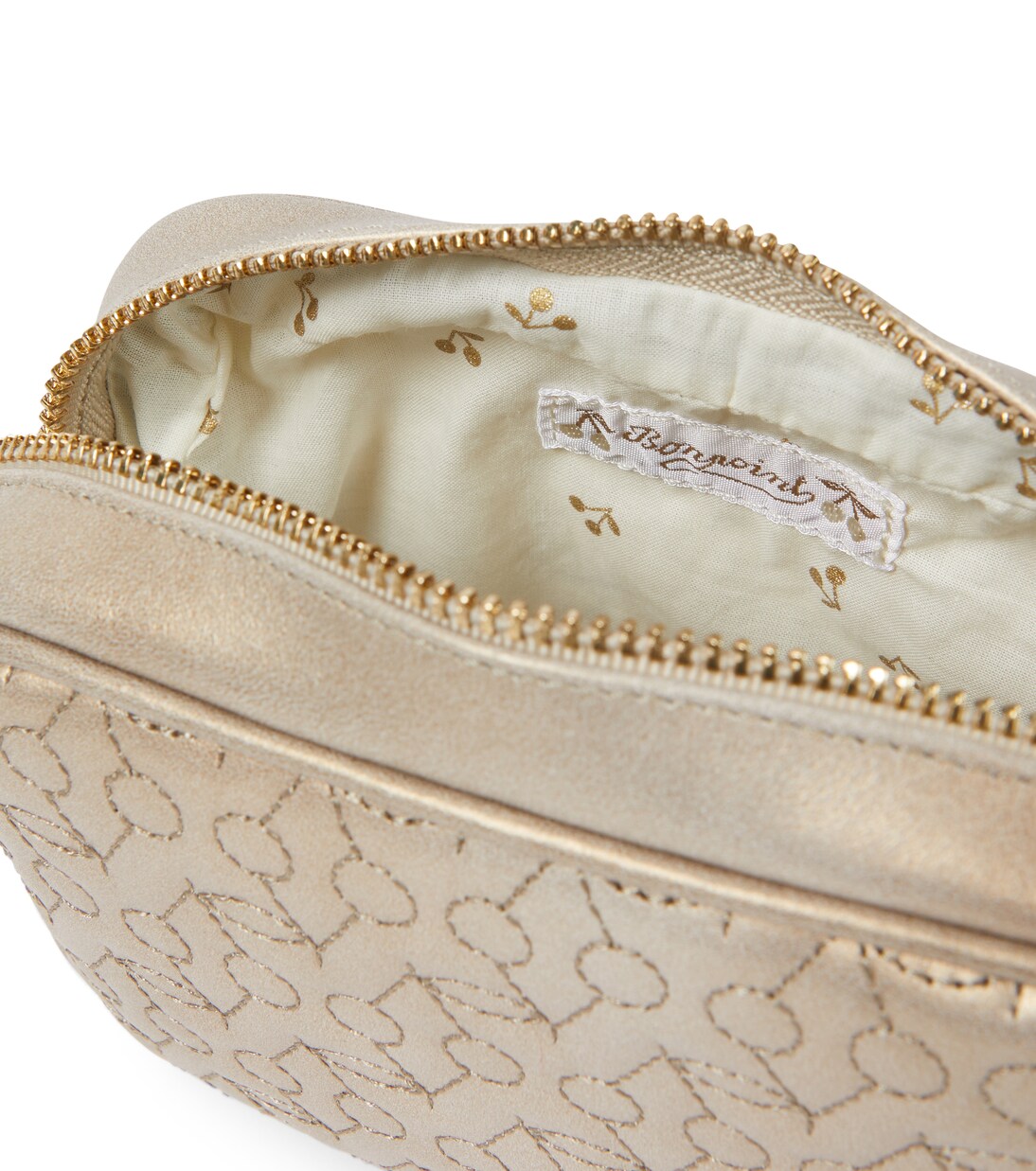 Alimos metallic leather shoulder bag | Bonpoint