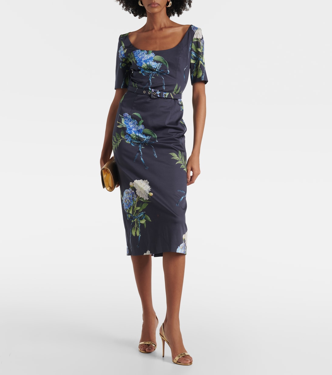 Midikleid aus Popeline | Monique Lhuillier