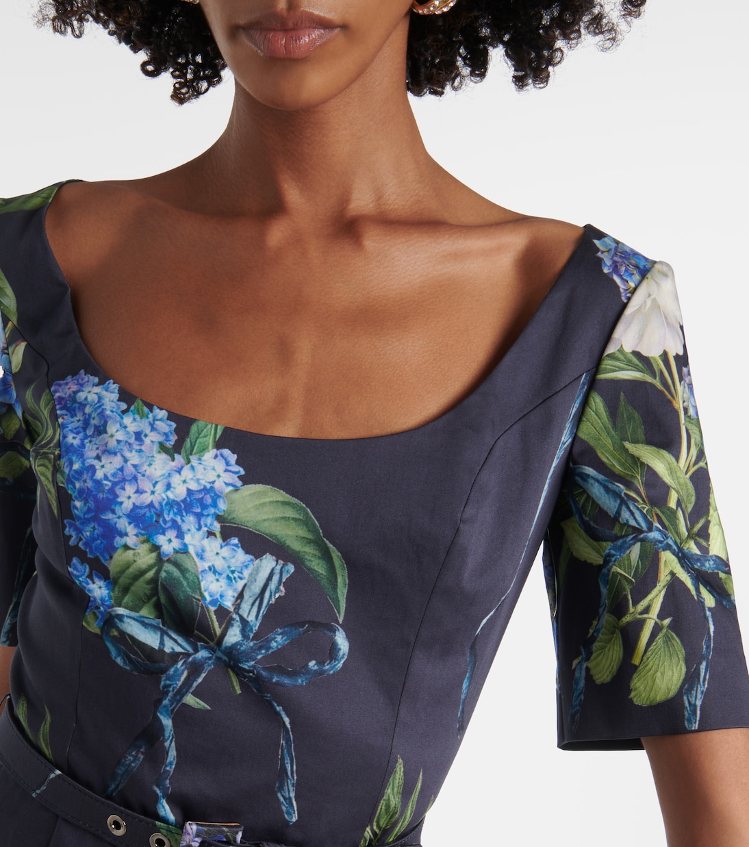 Midikleid aus Popeline | Monique Lhuillier