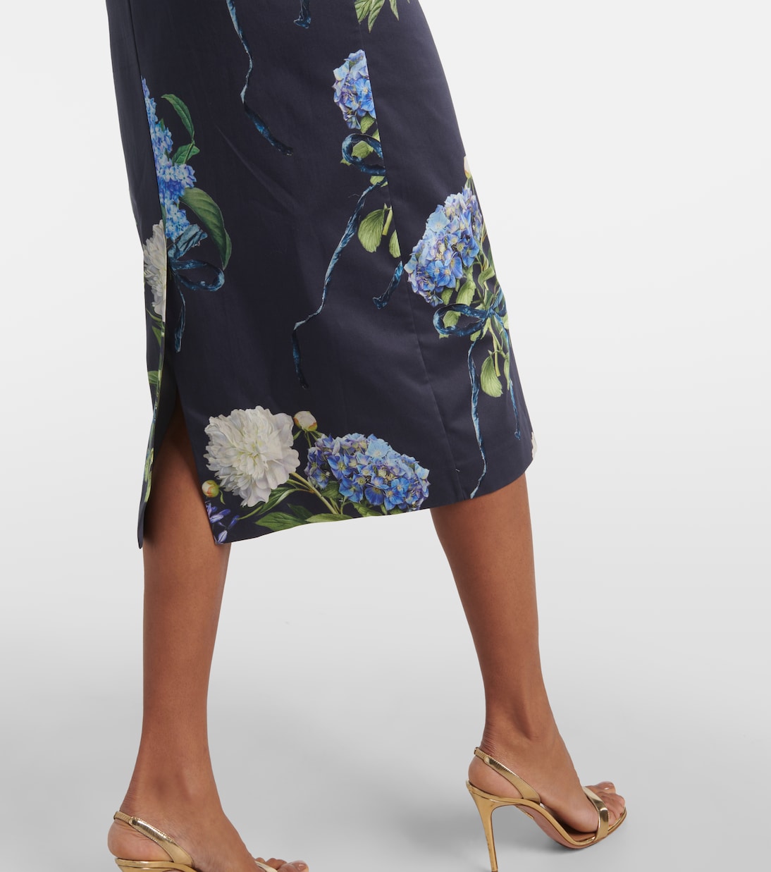 Midikleid aus Popeline | Monique Lhuillier