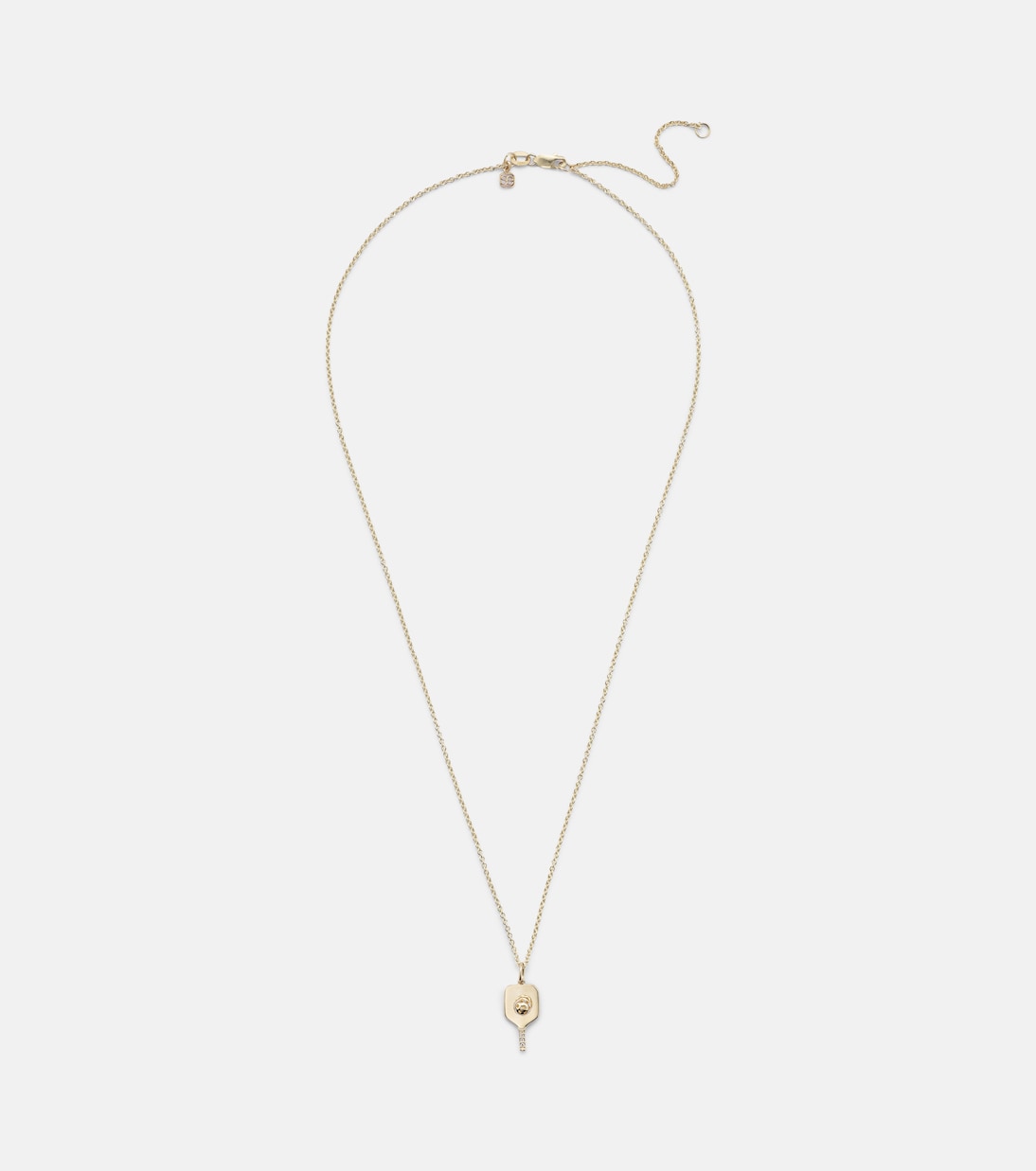 Pickleball 14kt gold pendant necklace with diamonds | Sydney Evan