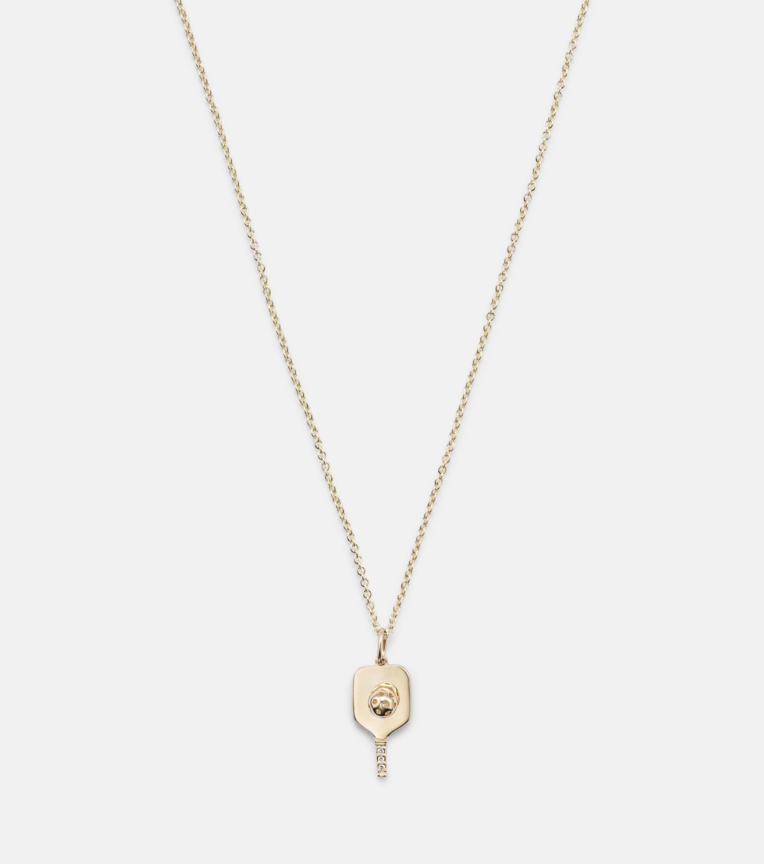 Pickleball 14kt gold pendant necklace with diamonds | Sydney Evan