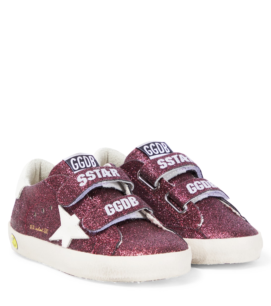 Old School glitter leather sneakers | Golden Goose Kids