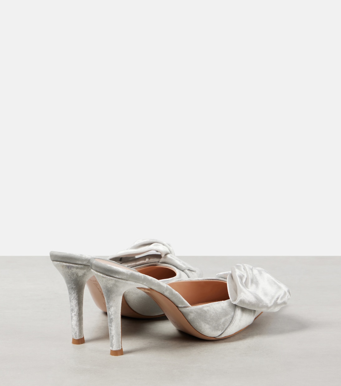 85 bow-detail velvet mules | Gianvito Rossi