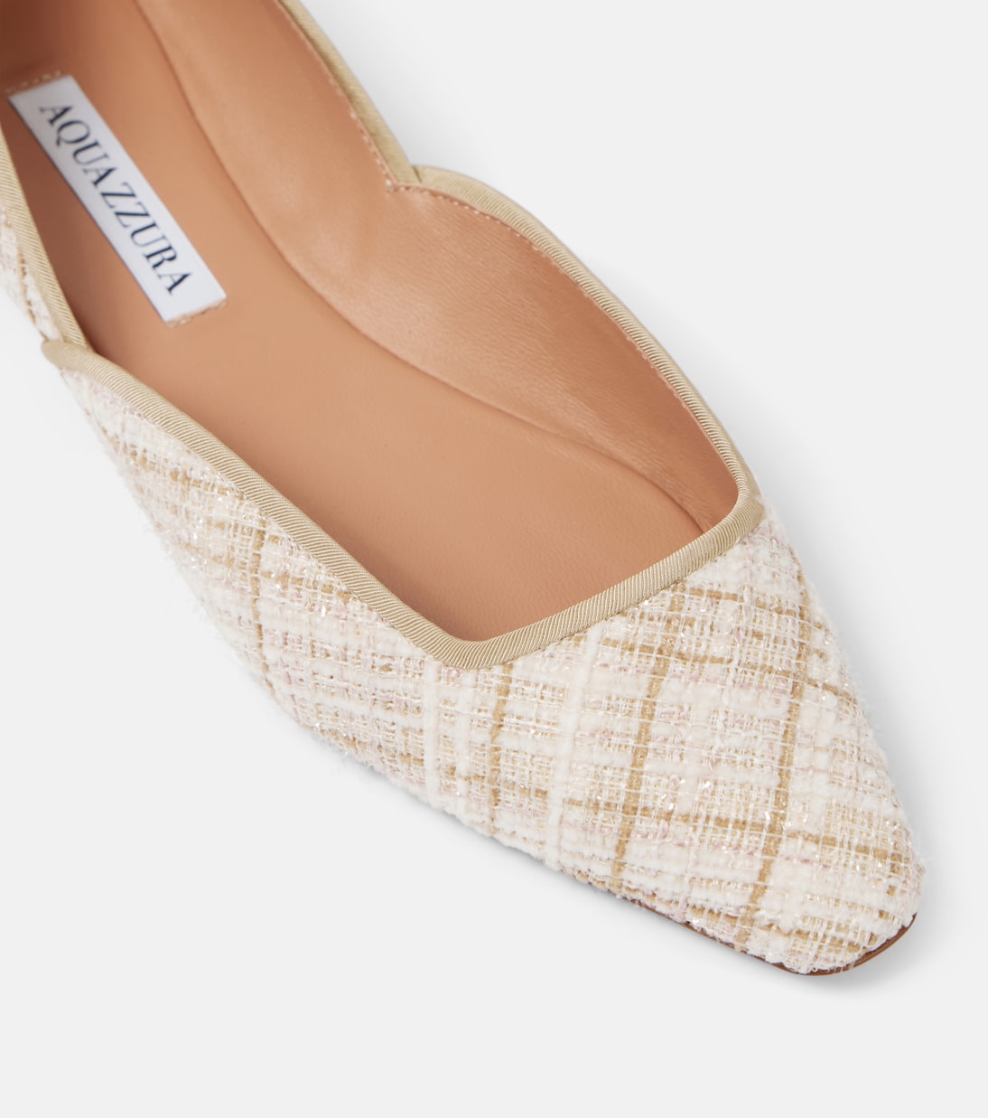 Maia花呢芭蕾舞平底鞋 | Aquazzura