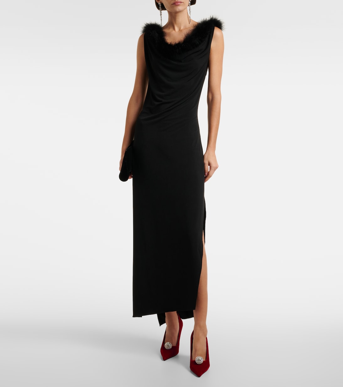 Pumps Orb 95 aus Samt mit Kristallen | Jimmy Choo