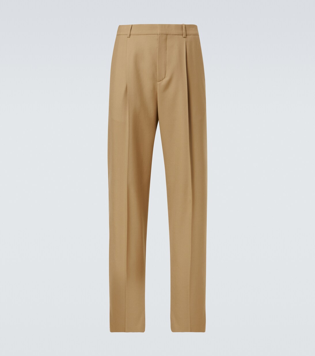 High-rise wool gabardine tapered pants | Saint Laurent