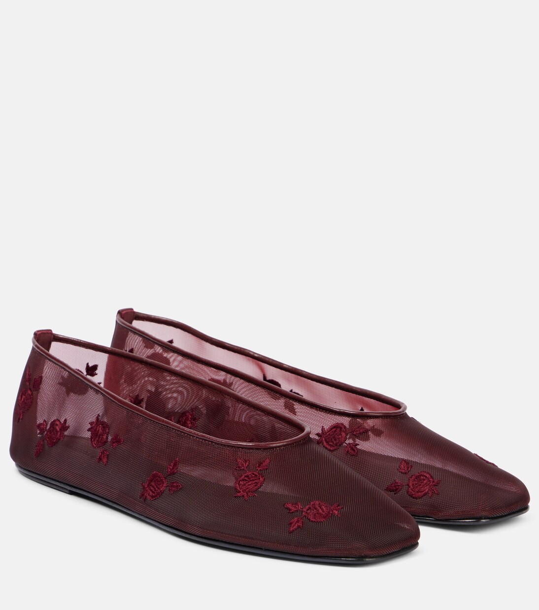 Embroidered mesh ballet flats | Magda Butrym