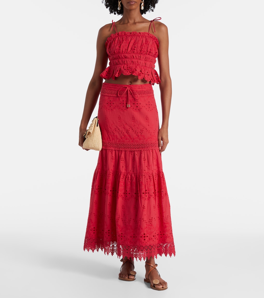 Jupe longue Alessia en coton  | Melissa Odabash