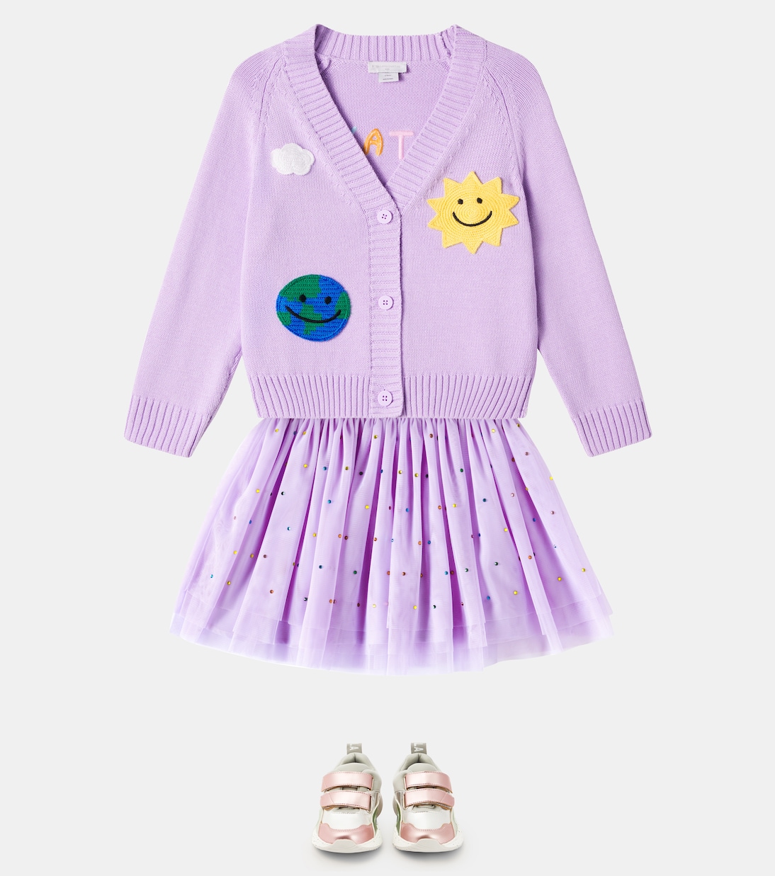 Cardigan aus Baumwolle und Wolle | Stella McCartney Kids