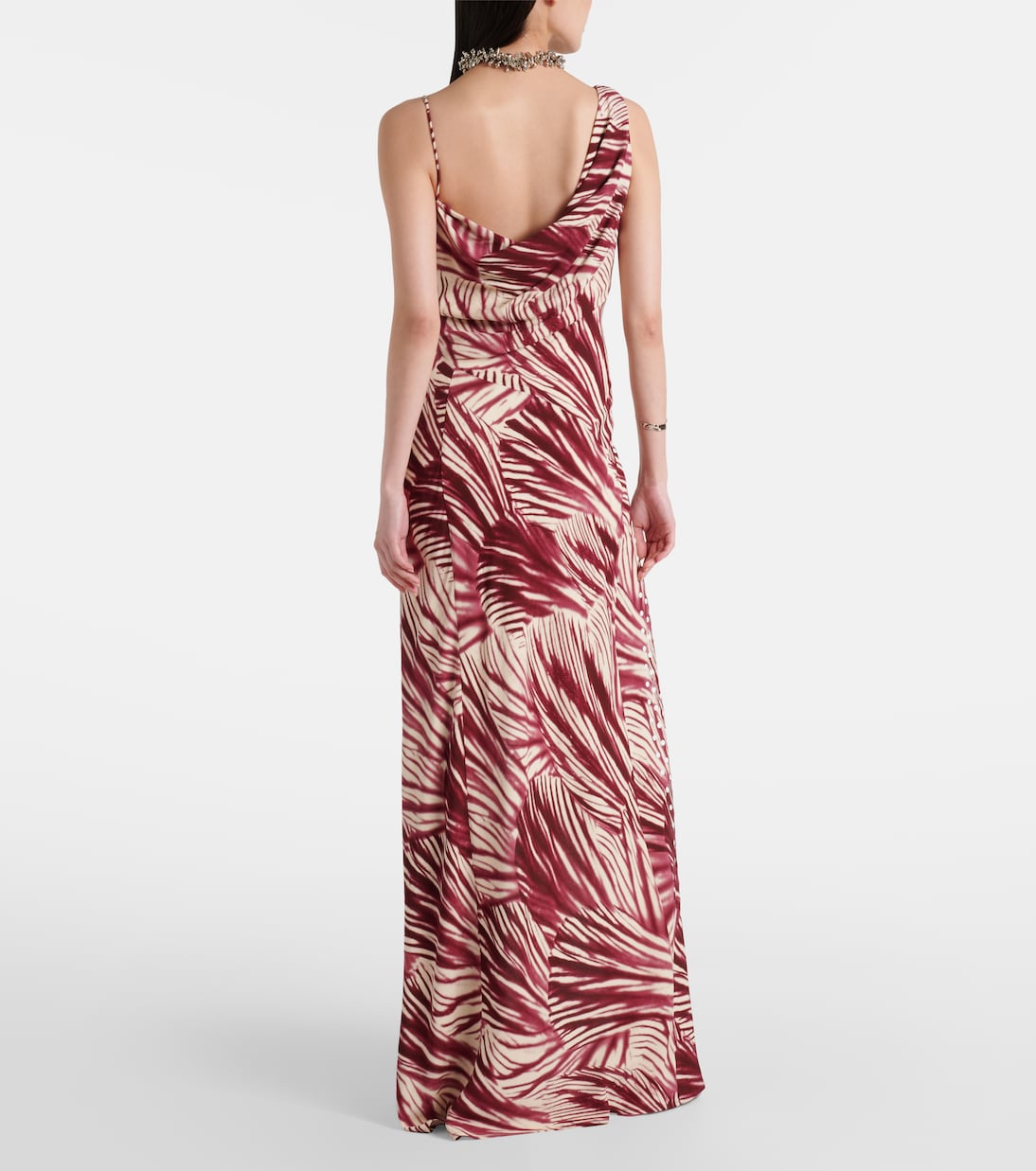 Printed draped crêpe gown | Dries Van Noten