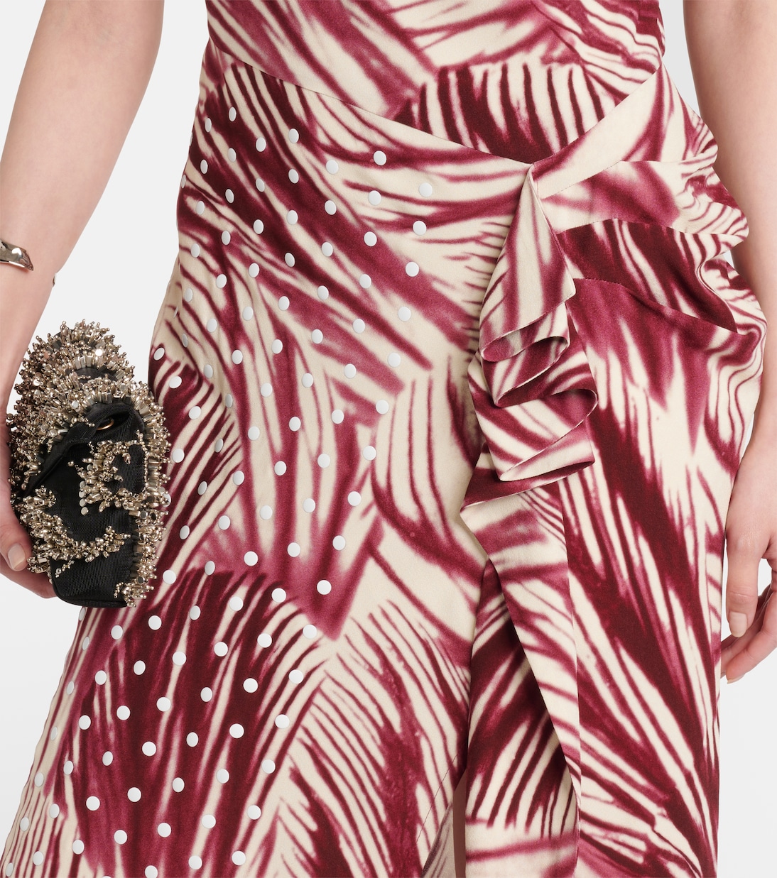 Printed draped crêpe gown | Dries Van Noten