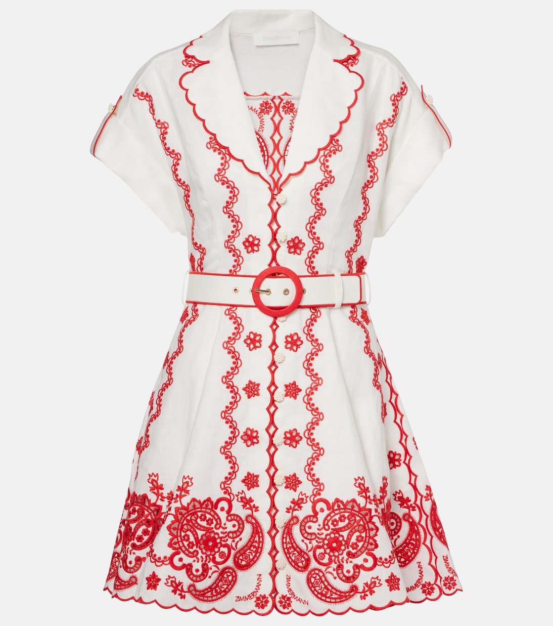 Lucky embroidered linen minidress | Zimmermann
