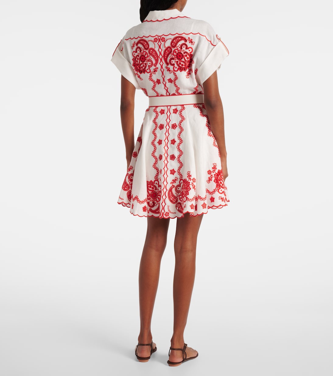Lucky embroidered linen minidress | Zimmermann