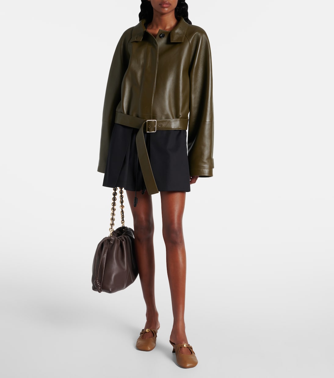 Borsa a spalla Flamenco Large in pelle | Loewe