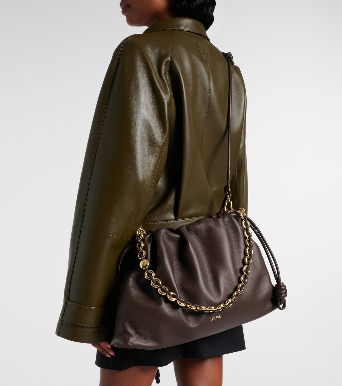 Borsa a spalla Flamenco Large in pelle | Loewe