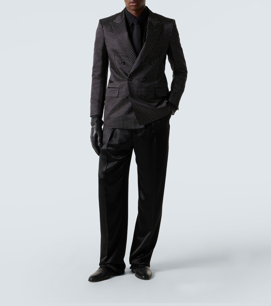Polka-dot silk satin suit jacket | Tom Ford