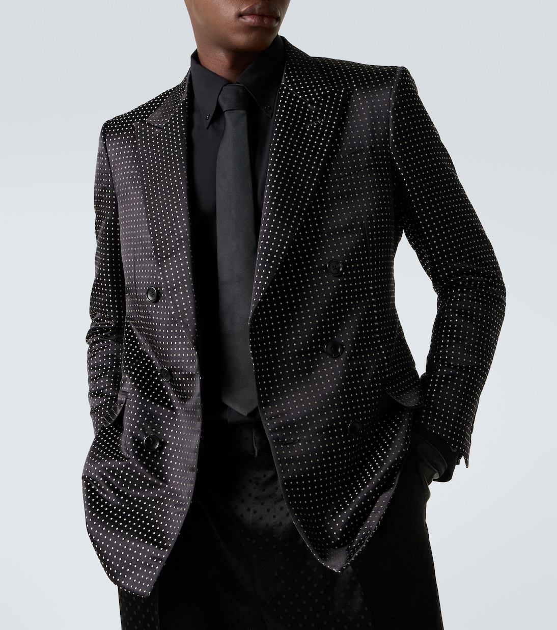 Polka-dot silk satin suit jacket | Tom Ford