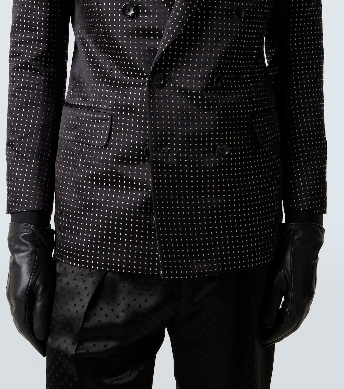 Polka-dot silk satin suit jacket | Tom Ford