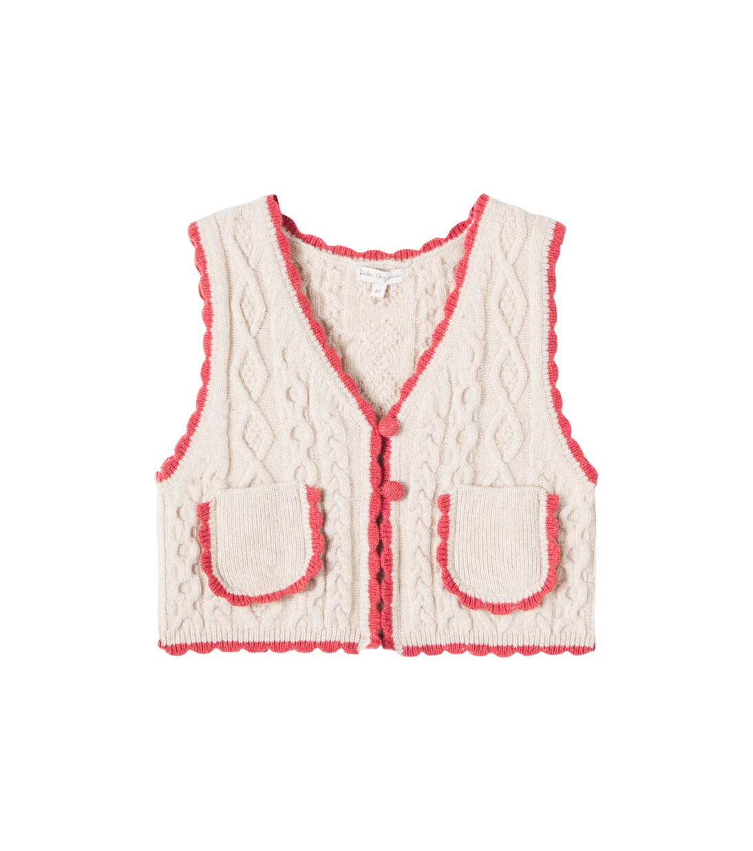 Sienna cable-knit wool-blend vest | Bebe Organic
