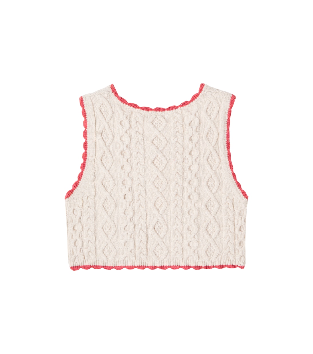 Sienna cable-knit wool-blend vest | Bebe Organic