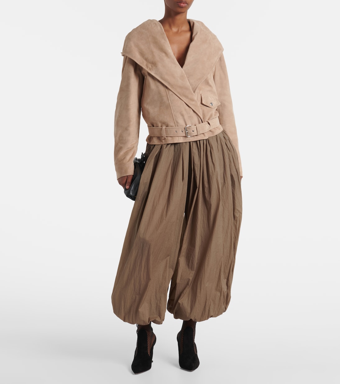 Dawn 85 suede and mesh ankle boots | Aquazzura