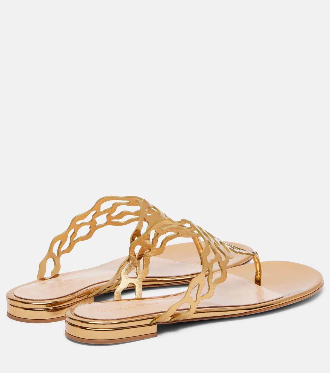 Sandalen aus Metallic-Leder | Gianvito Rossi