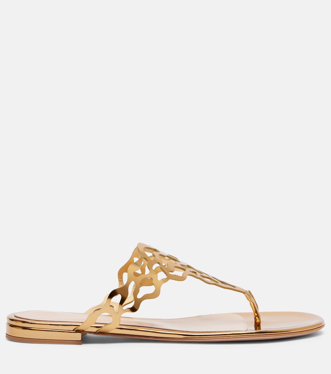 Sandalen aus Metallic-Leder | Gianvito Rossi