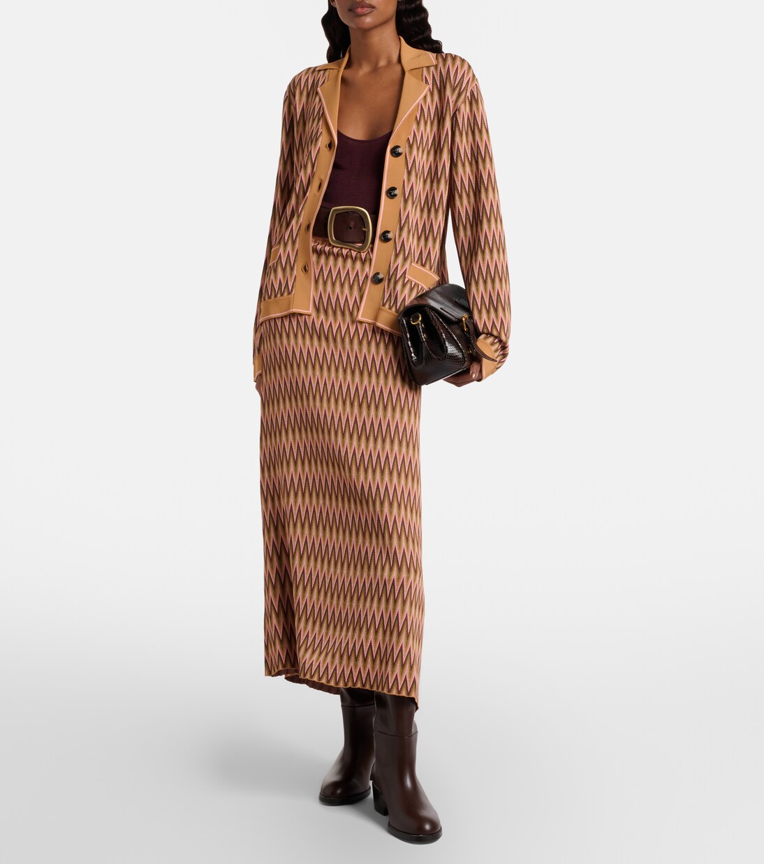 Brandy jacquard midi skirt | Rixo