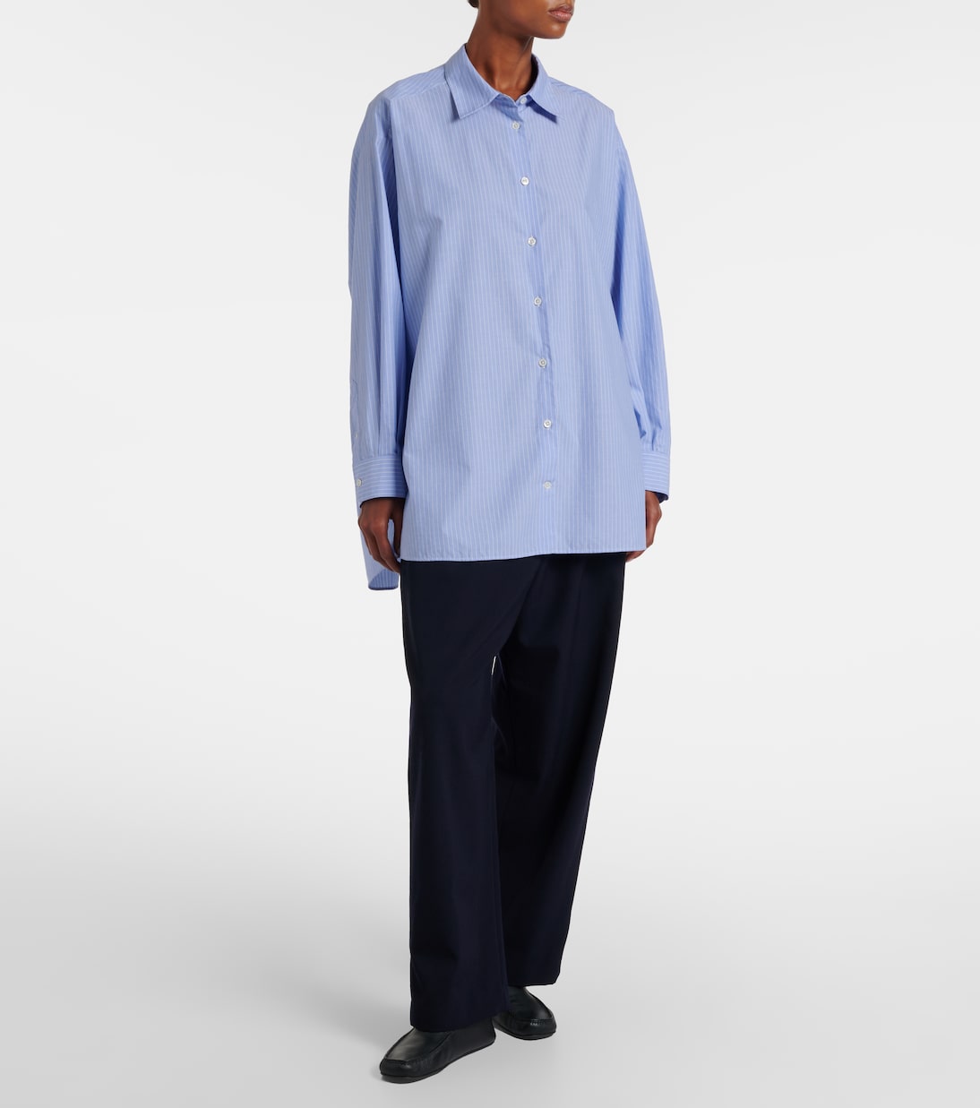 Mocasines Leo de piel con borrego | The Row