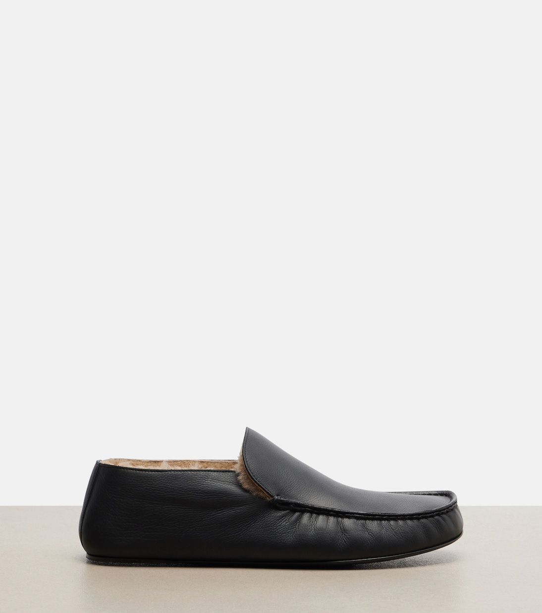Mocasines Leo de piel con borrego | The Row