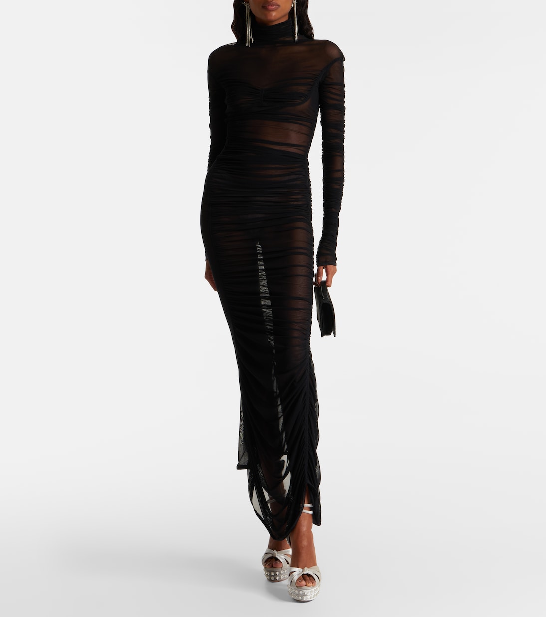 Sandales Cosmic Love 130 à plateau en velours | Aquazzura