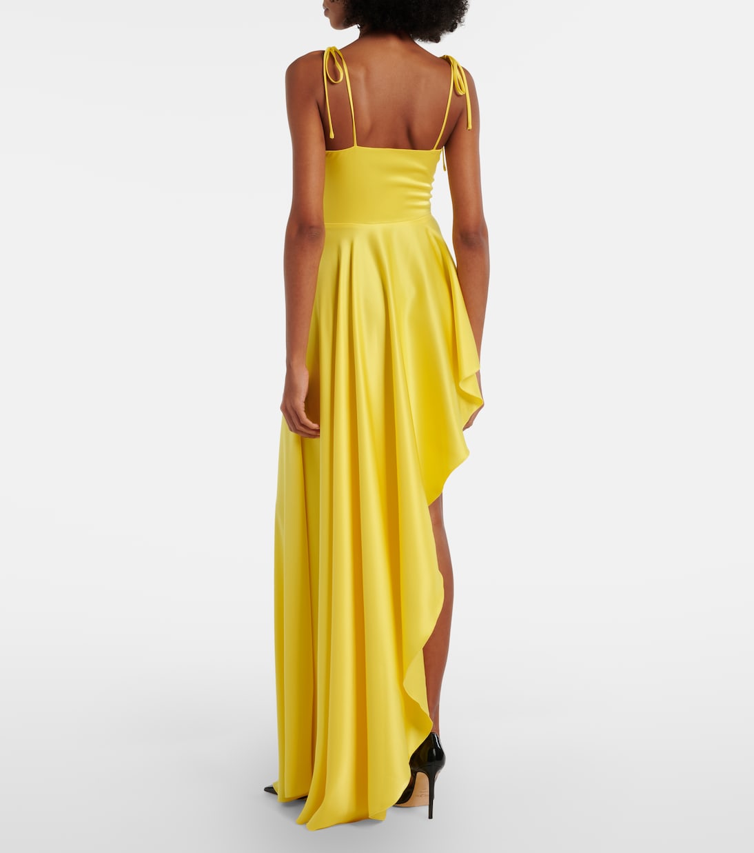 Asymmetric draped satin minidress | David Koma