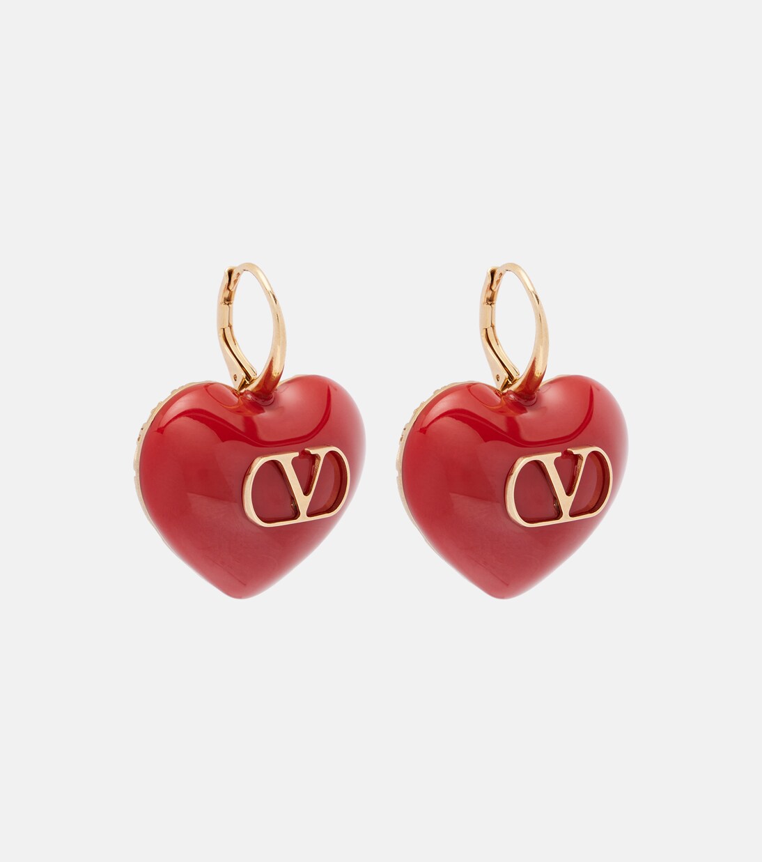 Cœur Royal VLogo enamel earrings | Valentino