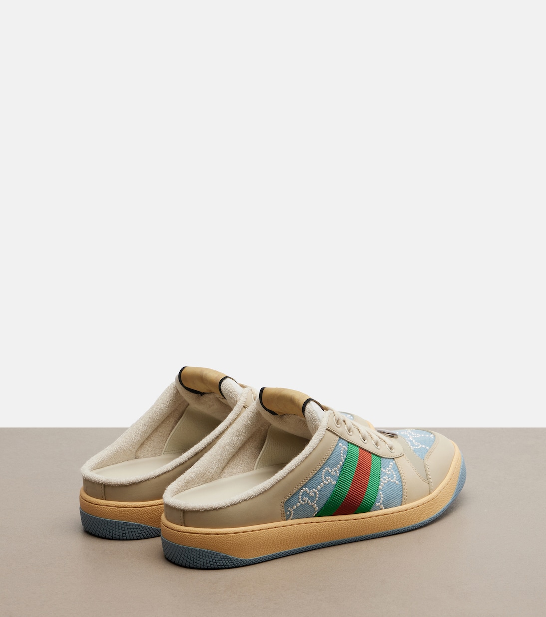 Screener faux pearl-embellished mules | Gucci