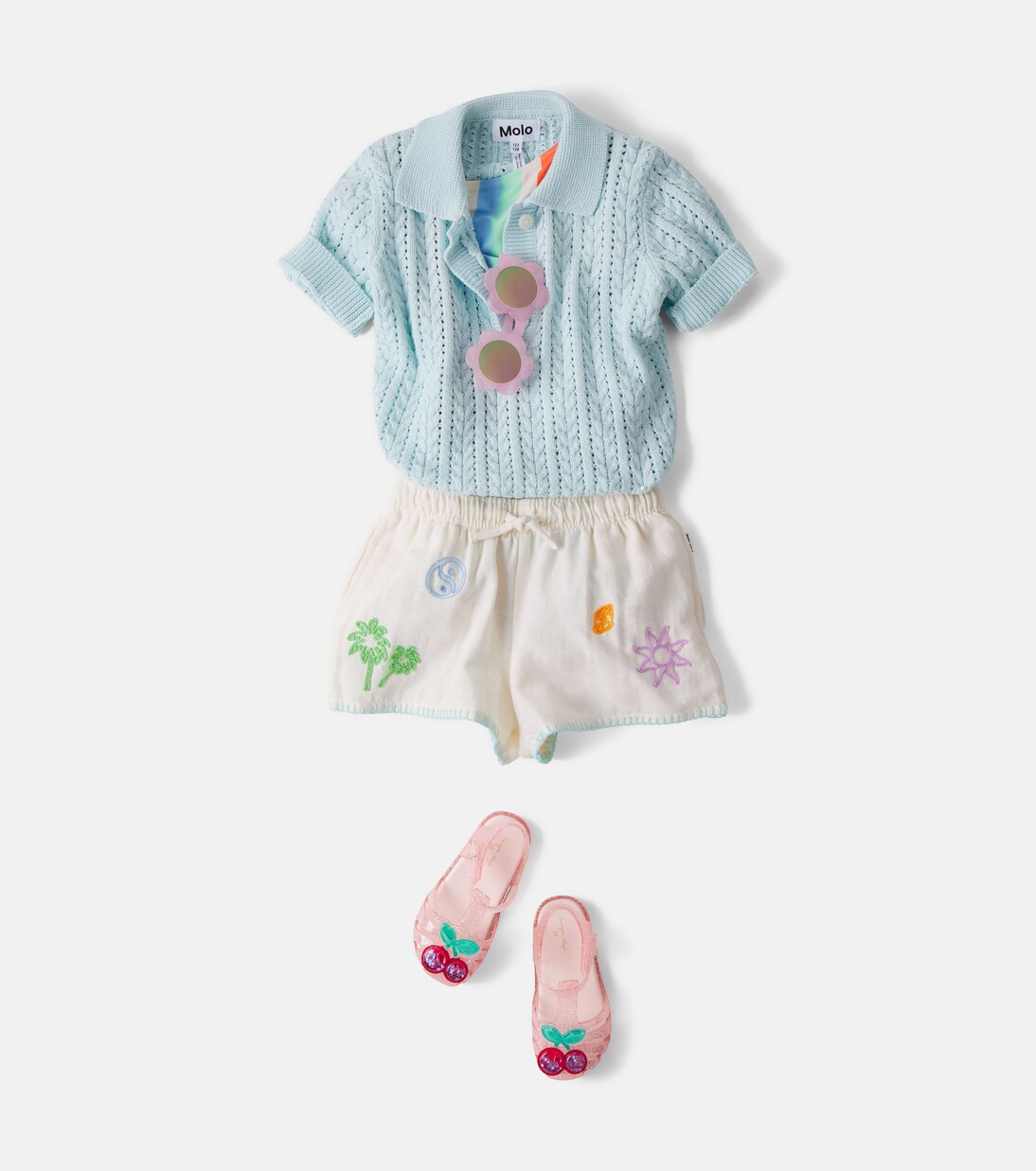 Annabella embroidered cotton shorts | Molo