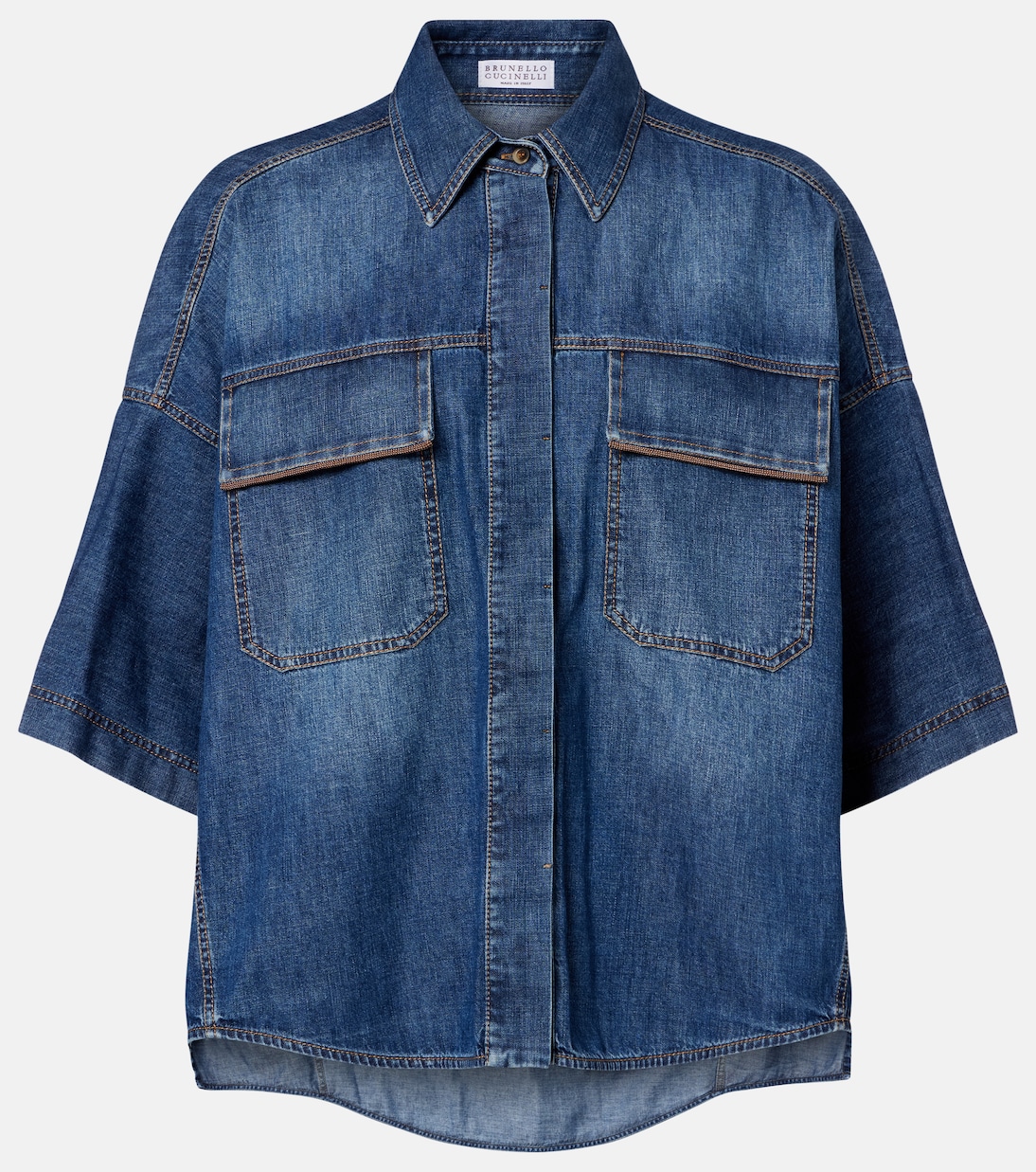 Top in denim | Brunello Cucinelli
