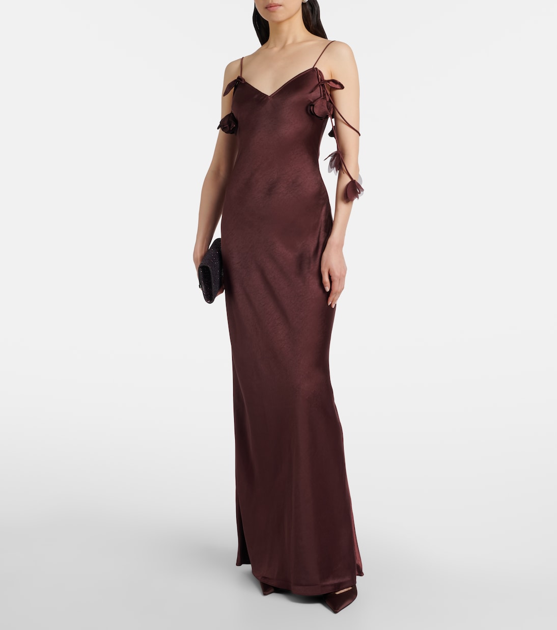 Verzierte Robe aus Satin | Self-Portrait