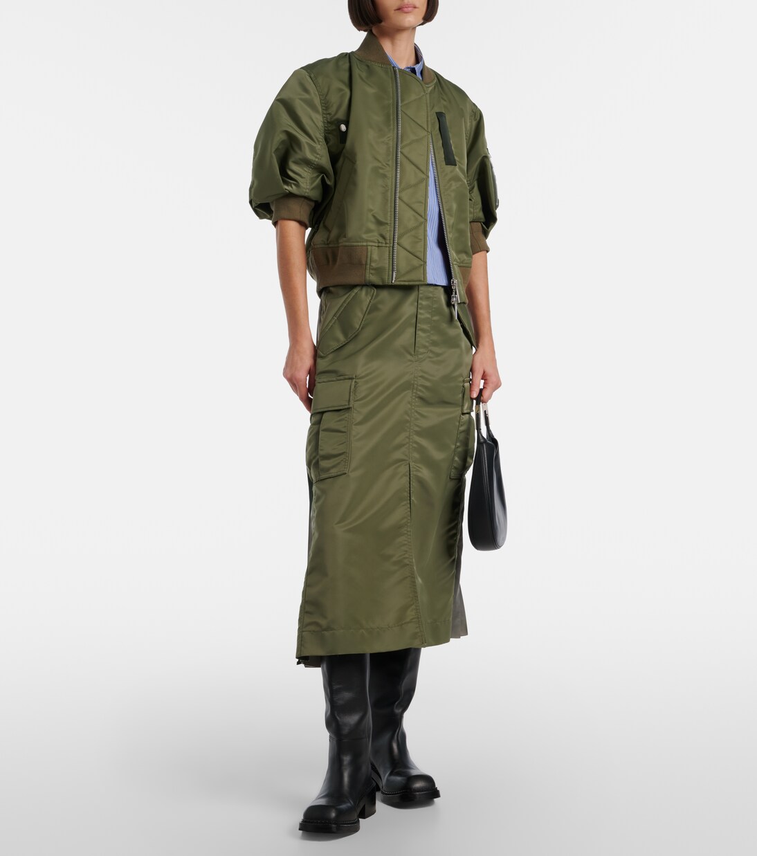 Pleated midi skirt | Sacai